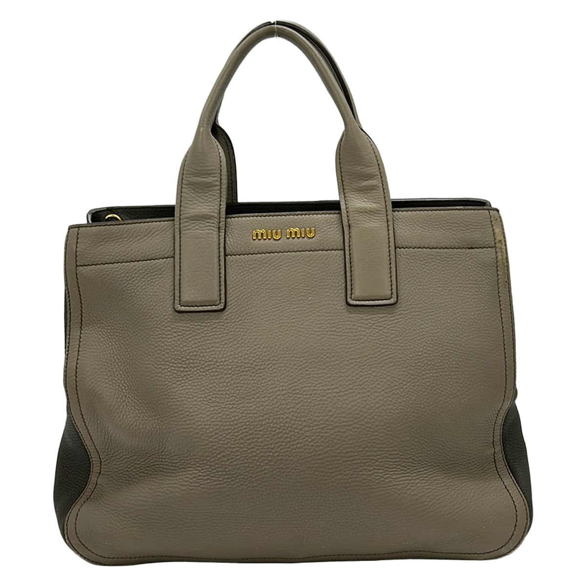 Miu Miu Vitter Carib Handbag Light Gray